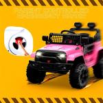 Jojoka Ride TruckÂ Electric Ride on Car with RemoteÂ Control, Spring Suspension, LED Lights, Bluetooth, 2 Speeds, Ride on Toys for Kid Aged 3-8 (Pink) from Jojoka