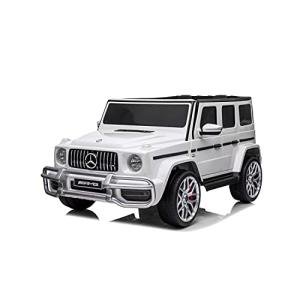 24V 4x4 Mercedes G63 2 Seater Ride on Car with Parental Remote Control for 3-8 Years (White) by FREDDO