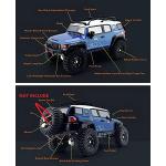 Nsddm 1/10 Scale FJ RC Car, 2.4ghz Remote Control Vehicle, 4WD Off-Road Monster Truck, 4x4 Waterproof Electric Rock Crawler Carï¼ Toy Car for Adult RTR (Color : Blue) from Nsddm