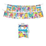 52 Pcs Bear Birthday Party Supplies, Kids Party Supplies Include Birthday Banner, Cake Topper, Cupcake Topper, Latex Balloon, Foil Balloon for Birthday Decorations from ZOZOIN