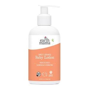 Earth Mama Sweet Orange Baby Lotion | Nourishing Organic Calendula + Rooibos for Sensitive Skin, 8 Fl Oz from Earth Mama Angel Baby