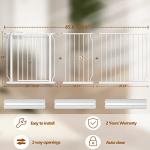 Baby Gate for Doorways Stairs Hallway 85.8-90.5 Inch Wide, Walk Through Child Gates with Pressure Mounted Extention Kit, Indoor Safety Child Gates for Kids or Pets by Rainbow Trade Co Ltd