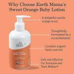 Earth Mama Sweet Orange Baby Lotion | Nourishing Organic Calendula + Rooibos for Sensitive Skin, 8 Fl Oz from Earth Mama Angel Baby