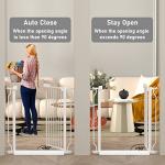 Baby Gate for Doorways Stairs Hallway 85.8-90.5 Inch Wide, Walk Through Child Gates with Pressure Mounted Extention Kit, Indoor Safety Child Gates for Kids or Pets by Rainbow Trade Co Ltd