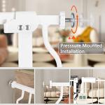 Baby Gate for Doorways Stairs Hallway 85.8-90.5 Inch Wide, Walk Through Child Gates with Pressure Mounted Extention Kit, Indoor Safety Child Gates for Kids or Pets by Rainbow Trade Co Ltd