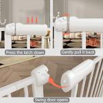 Baby Gate for Doorways Stairs Hallway 85.8-90.5 Inch Wide, Walk Through Child Gates with Pressure Mounted Extention Kit, Indoor Safety Child Gates for Kids or Pets by Rainbow Trade Co Ltd