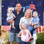 Happy 4th of July Flags 3 x 5 Ft Outdoor Double Sided Independence Day Garden Flag Strips Fireworks Patriotic Flag with Grommets for Memorial Day American Holiday Outside Party Supplies Decor from Tatuo