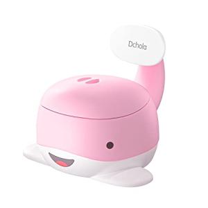 Dchola Baby Potty Training Toilet 2 in 1 Baby Transition Toilet Chair, Baby Seat with Splash Guard, Anti-Slip for 1 2 3 Year Old Toddlers & Kids Boys Girls Indoor & Outdoor (Pink) from Dchola