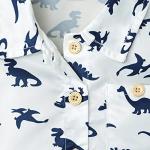 DOMOABEI 12 Months Baby Boy Clothes Toddler Boy Summer Outfits Short Sleeve Dinosaur Shirt Top+shorts Suits Boy Summer Clothes Set Light Blue 12-18 Months by 