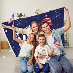 Happy 4th of July Flags 3 x 5 Ft Outdoor Double Sided Independence Day Garden Flag Strips Fireworks Patriotic Flag with Grommets for Memorial Day American Holiday Outside Party Supplies Decor from Tatuo