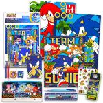Sonic The Hedgehog School Supplies Value Pack for Kids - 13 Pc Bundle with Sonic Folders, Notebook, and Stickers for Boys and Girls | Sonic Back to School Supplies by UPD