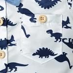 DOMOABEI 12 Months Baby Boy Clothes Toddler Boy Summer Outfits Short Sleeve Dinosaur Shirt Top+shorts Suits Boy Summer Clothes Set Light Blue 12-18 Months by 