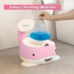 Dchola Baby Potty Training Toilet 2 in 1 Baby Transition Toilet Chair, Baby Seat with Splash Guard, Anti-Slip for 1 2 3 Year Old Toddlers & Kids Boys Girls Indoor & Outdoor (Pink) from Dchola