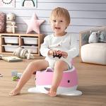 Dchola Baby Potty Training Toilet 2 in 1 Baby Transition Toilet Chair, Baby Seat with Splash Guard, Anti-Slip for 1 2 3 Year Old Toddlers & Kids Boys Girls Indoor & Outdoor (Pink) from Dchola