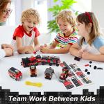 COBFDHA Train Sets Toys for Kids Age 8-12, 8-in-2 Building Blocks Kits for 12-16 Year Old Teen Boys Girls, STEM Engineering Robot Toy, Christmas Birthday Gifts for Kids Ages 6 7 9 10 11 14 (766 Pcs) by BULUKE TOYS FACTORY