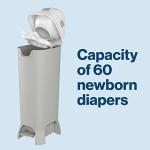 Foundations Premium Hands-Free Tall Diaper Pail with Airtight Lid, Diaper Disposal for Childcare Centers and Home Use, No Assembly Required (Gray) from Foundations