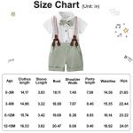 WESIDOM Baby Boys Clothes 0-3 Months Gentleman Outfits, Short Sleeve Dress Romper+Bow-Tie+Detachable Suspender Shorts by 