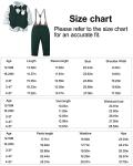 YALLET Toddler Baby Boy Clothes Suit Gentleman Wedding Outfits, Formal Dress Shirt+Bowtie+Vest+Boutonniere+Suspender Pants by 
