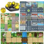 TTS Bee-Bot See & Say Coding Floor Robot Classroom Bundle w/ 1 Transport & Industry Mat, 1 Countryside Mat, 1 Fairytale Mat, Educational STEM Robotic Toys with Activity Mats from TTS