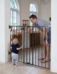 Babelio 34" Extra Tall Baby/Dog Gate with No Threshold Design Walk Thru Door, 26-43" Auto Close Safety Gate for Babies, Elders and Pets, Fits Doorways, Stairs, and Entryways, Black from Babelio