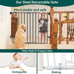 Babelio 34" Extra Tall Baby/Dog Gate with No Threshold Design Walk Thru Door, 26-43" Auto Close Safety Gate for Babies, Elders and Pets, Fits Doorways, Stairs, and Entryways, Black from Babelio