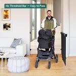 Babelio 34" Extra Tall Baby/Dog Gate with No Threshold Design Walk Thru Door, 26-43" Auto Close Safety Gate for Babies, Elders and Pets, Fits Doorways, Stairs, and Entryways, Black from Babelio