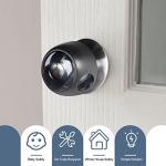 CLYMENE Improved Door Knob Covers Child Proof Door Handle Covers Child Safety, Baby Proof Door Knob Locks for Kids, 4 Pack (Clear-Black) from CLYMENE