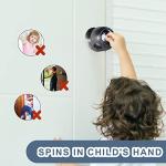 CLYMENE Improved Door Knob Covers Child Proof Door Handle Covers Child Safety, Baby Proof Door Knob Locks for Kids, 4 Pack (Clear-Black) from CLYMENE