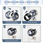 CLYMENE Improved Door Knob Covers Child Proof Door Handle Covers Child Safety, Baby Proof Door Knob Locks for Kids, 4 Pack (Clear-Black) from CLYMENE