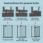 WAOWAO Triple Lock Baby Gate Extra Wide Pressure Mounted Walk Through Swing Auto Close Safety Black Metal Dog Pet Puppy Cat for Stairs,Doorways,Kitchen 25.59"-81.49" inch(Black,53.93-57.87"/137-147cm) from WAOWAO