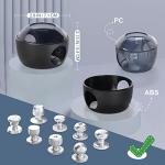 CLYMENE Improved Door Knob Covers Child Proof Door Handle Covers Child Safety, Baby Proof Door Knob Locks for Kids, 4 Pack (Clear-Black) from CLYMENE