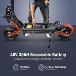 Electric Scooter for Adults, E-Scooter with 74.5 Miles Travel Range, Detachable 48V 35AH Battery, 5000W Powerful Dual Motor, Max Speed 43.5Mph, 12" Vacuum Tire Foldable Escooters by Dongguan Lvkang Energy Saving Technology Co., LTD