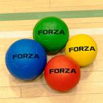 Forza Foam Handballs [Size 1] | Playground Ball Equipment for Kids | Indoor/Outdoor Games | Foam Balls for Sports & Fun | Lightweight Recreational Handball (Pack of 4, Carry Bag) by Net World Sports