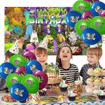 My Singing Monster Party Supplies Plates Decorations Birthday Cake Topper Banner Decor Backdrop Balloons by zuxiaogang