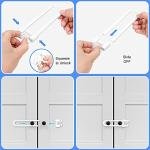 8 Pack Baby Sliding Cabinet Locks - Vmaisi Adjustable U Shaped Child Safety Locks,Childproof Latches for Kitchen Bathroom Storage Cupboards Doors, Handles and Knobs White by vmaisi