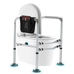 HEAO Toilet Safety Frame for Seniors,Bathroom Safety Rail with Anti-Slip Mat,Storage Bag,Height Adjustable for Stability,Easy to Install from HEAO