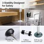 HEAO Toilet Safety Frame for Seniors,Bathroom Safety Rail with Anti-Slip Mat,Storage Bag,Height Adjustable for Stability,Easy to Install from HEAO