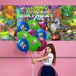 My Singing Monster Party Supplies Plates Decorations Birthday Cake Topper Banner Decor Backdrop Balloons by zuxiaogang