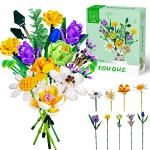 Lucky Doug Flower Bouquet Building Kit - 997 Pcs DIY STEM Flower Building Toys Set, 15 Packs Building Block Flowers for 6 7 8 9 10 11 12 Years Old Kids Girls Collection Decorative Home Accessories from MOKE