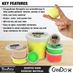 CanDo TheraPutty Scented Hand Exercise Putty For Rehabilitation, Exercises, Hand Therapy, Occupational Therapy, 4 Piece Set Vanilla, Banana, Cherry, and Apple, 5lb Each by Theraputty