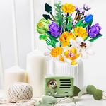 Lucky Doug Flower Bouquet Building Kit - 997 Pcs DIY STEM Flower Building Toys Set, 15 Packs Building Block Flowers for 6 7 8 9 10 11 12 Years Old Kids Girls Collection Decorative Home Accessories from MOKE