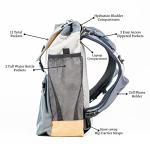 Hatcher Packs Travel Diaper Bag Backpack Convertible Baby Carrier, Unisex, Koala Gray by 