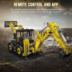 Mould King 17036 Double-Headed Bulldozer Model Toy Build Kit Engineering Car,2239 Pieces STEM Toys Construction Vehicle 2.4G Remote Control Building Kit for Boys from Mould king