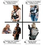 Hatcher Packs Travel Diaper Bag Backpack Convertible Baby Carrier, Unisex, Koala Gray by 