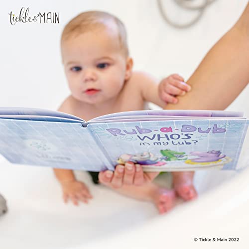 Baby Gift Set- Rub A Dub, Whoâs in My Tub - 5 Piece Bath Set Includes Elephant Hooded Towel, 3 Jungle Safari Squirt Toys, and Book. Adorable for Boys and Girls! from Tickle & Main