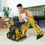 Mould King 17036 Double-Headed Bulldozer Model Toy Build Kit Engineering Car,2239 Pieces STEM Toys Construction Vehicle 2.4G Remote Control Building Kit for Boys from Mould king
