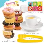 Smart Novelty Donut Stacking Toys for Toddlers - Stackable Pretend Play Food Set, Balancing, Balancing Kitchen Dessert Mini Food Toys for Kids, Educational Toys for Children Age 3+ by Smart Novelty