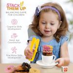 Smart Novelty Donut Stacking Toys for Toddlers - Stackable Pretend Play Food Set, Balancing, Balancing Kitchen Dessert Mini Food Toys for Kids, Educational Toys for Children Age 3+ by Smart Novelty