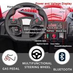 AOKOY XXXL 2-Seater Ride On Truck, 2023 New 24V Battery Powered Car with Remote Control 4x4 Kids Electric Vehicle Load 200lb Side by Side Ride On Toy, Red from AOKOY