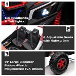 AOKOY XXXL 2-Seater Ride On Truck, 2023 New 24V Battery Powered Car with Remote Control 4x4 Kids Electric Vehicle Load 200lb Side by Side Ride On Toy, Red from AOKOY